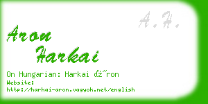 aron harkai business card